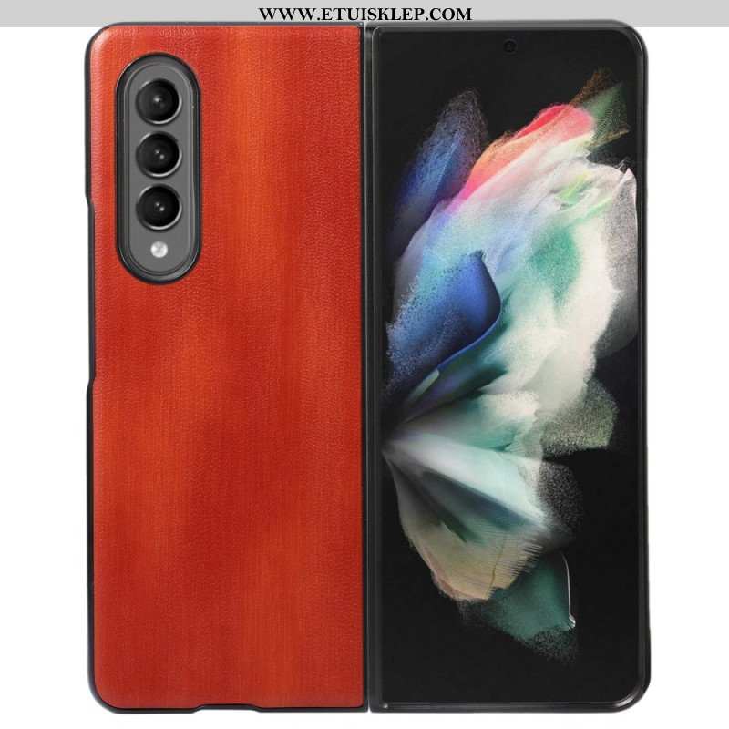 Etui do Samsung Galaxy Z Fold 4 Sztuczna Postarzana Skóra